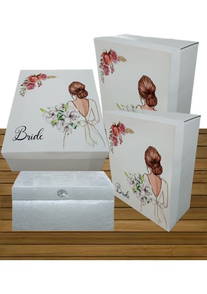 Çeyiz Sandık Gelin Damat Bohça Kutusu Kolisi 4lü 0122 fiyatları