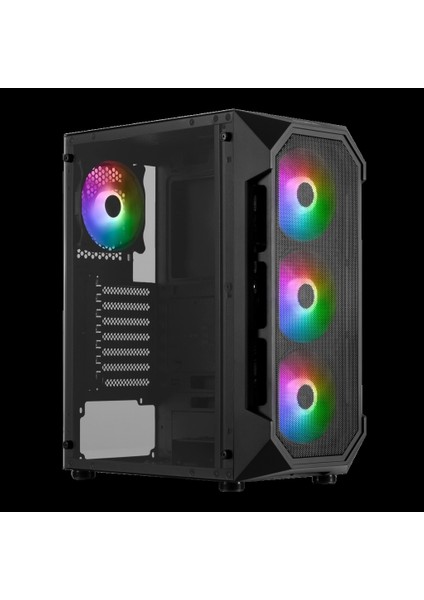 Gamdıas Aura Gc1, 500W, Tempered Glass, Mesh, Argb, Micro Atx Gamıng Kasa