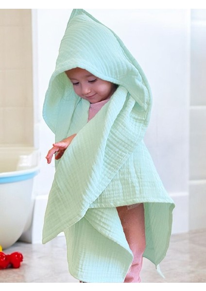 Dört Katlı Müslin Bebek Çocuk Havlu Kundak Banyo Havlusu Pamuk Plaj Havlusu Panço 4 Katlı fiyatları