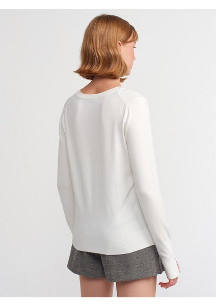 10427 DİLVİN KAZAK V YAKA KOLU YIRTMAÇLI modelleri