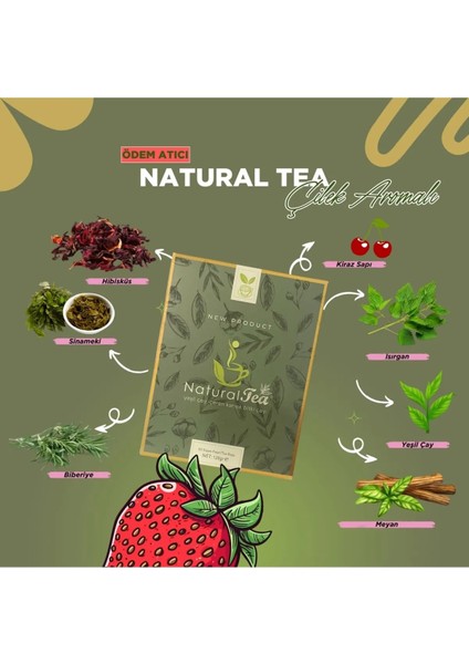 Yeşil Çay Içeren Detox Çayı 1 Form Çayı 60 Adet Poşet Çay
