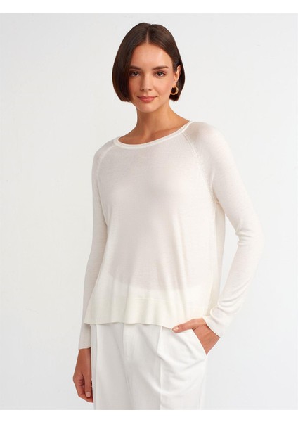 10536 Dilvin Bisiklet Yaka Basic Ince Triko Kazak modelleri