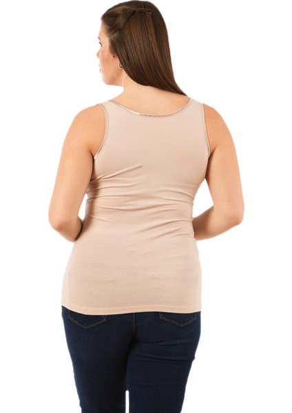 Özkan 25922 Kadın Viskon Esnek Yumuşak Kalın Askılı Yuvarlak Yaka Büyük Beden Örme Atlet fiyatları