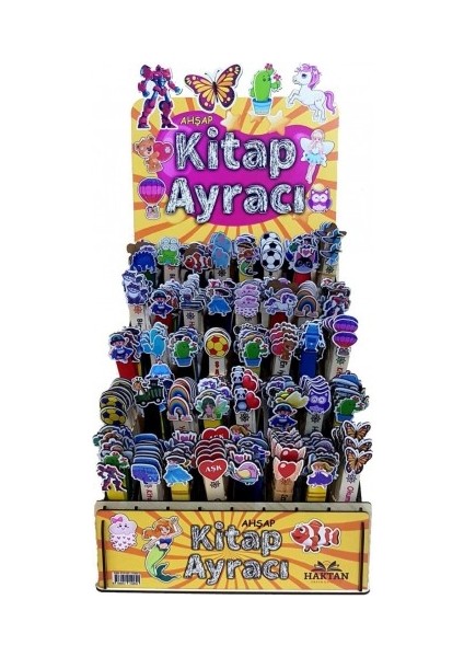Ahşap Uv Baskılı Kitap Ayracı 500 'lü Stand Çocuk ve Genç Özel Tasarım