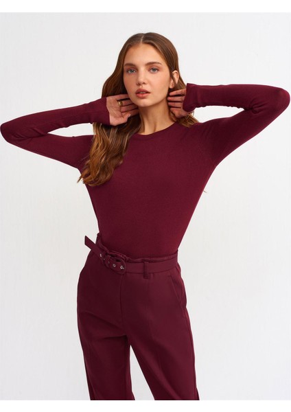 1267 Dilvin Kazak Bisiklet Yaka Kol Ortası Droplu