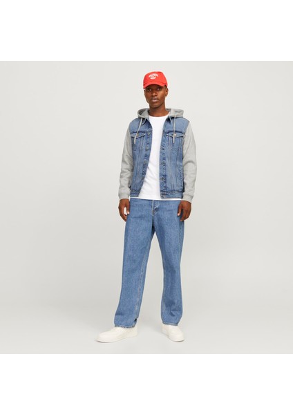 Erkek Denim Kapüsonlu Ceket Jean