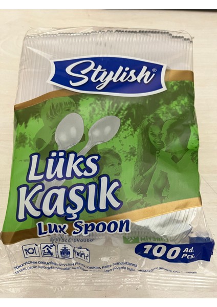 Plastik Lüks Kaşık 100 Adet