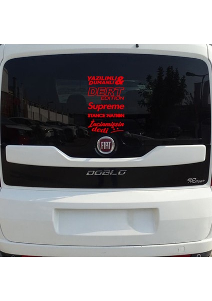 Arka Cam Sticker Seti Model 2 - Oto Sticker - Araç Sticker - Araba Sticker