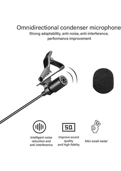 3.5mm Mono Yaka Mikrofonu Boya Boyamic Serisi Uyumlu