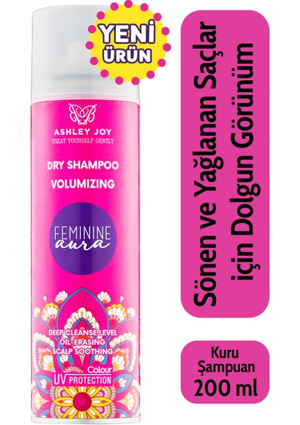 Ashley Joy Feminine Aura Çabuk Sönen Saçlar Için Dolgunlaştırıcı Hacim Veren Kuru Şampuan 200 ml