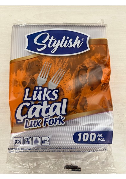 Plastik Lüks Çatal 100 Adet