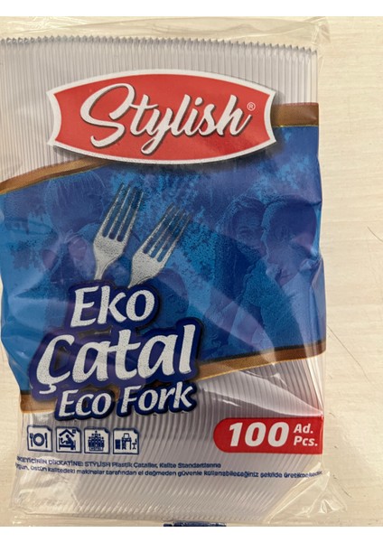 Plastik Eko Çatal 100 Adet