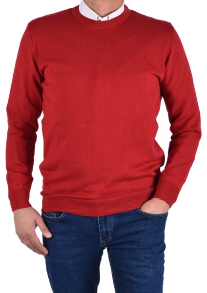 RYM-22920 Bisiklet Yaka Kazak/kırmızı/2xl