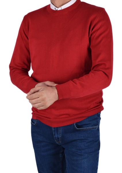 RYM-22920 Bisiklet Yaka Kazak/kırmızı/2xl indirimleri