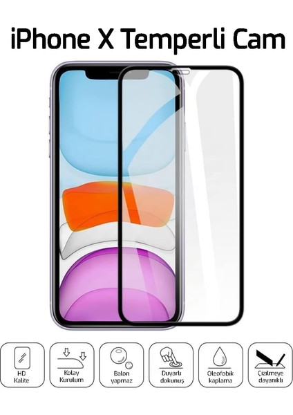 iPhone X Kırılmaz Cam Temperli Koruma