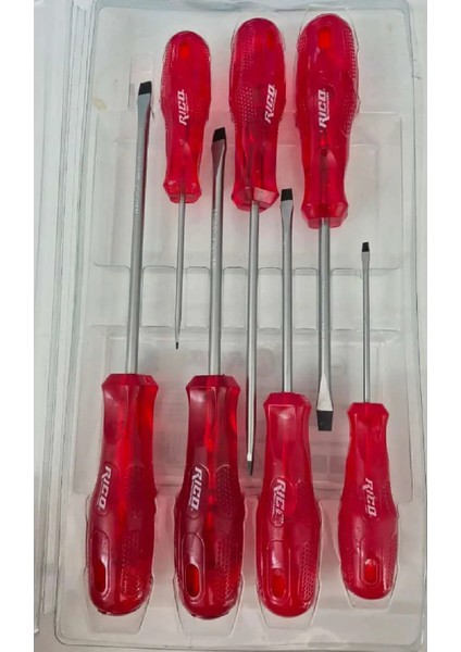 Komple Düz Tornavida Takımı Seti Inçe Mıknatıs Rico modelleri