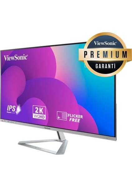 VIEWSONIC 32" VX3276-2K-MHD-2 75Hz 2K IPS  (2xHDMI+DP) Ultra İnce Çerçevesiz Monitör 