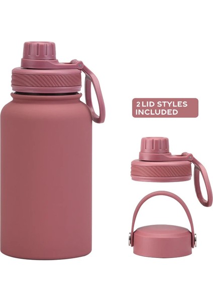 Tcherchı Taşınabilir Çift Katmanlı Vakum Yalıtımlı Bardak Paslanmaz Çelik Su Şişesi 2 Kapaklı Termal Şişeler Kahve Kupa Sıcak Soğuk Içecekler (Yurt Dışından)