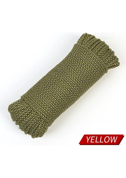 Tcherchı Güvenlik Için 4mm ve 9 Çekirdek Hayat Kurtaran Açık Hava Paracord Dağcılık Halatı 50M Sarı (Yurt Dışından)
