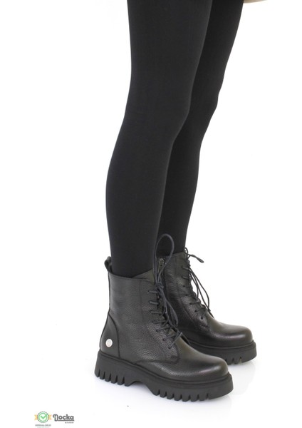 Kadın Ortopedik Hakiki Deri Kalın Taban Postal Bot M25/KB1830