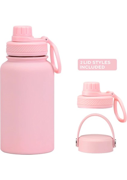 Tcherchı Taşınabilir Çift Katmanlı Vakum Yalıtımlı Bardak Paslanmaz Çelik Su Şişesi 2 Kapaklı Termal Şişeler Kahve Kupa Sıcak Soğuk Içecekler (Yurt Dışından)