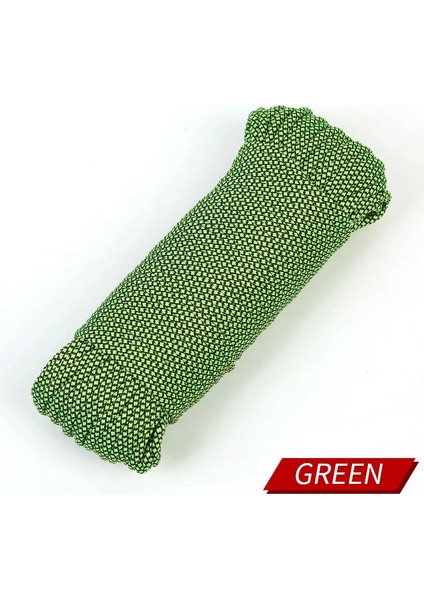Tcherchı Güvenlik Için 4mm ve 9 Çekirdek Hayat Kurtaran Açık Hava Paracord Dağcılık Halatı 20M Yeşil (Yurt Dışından)