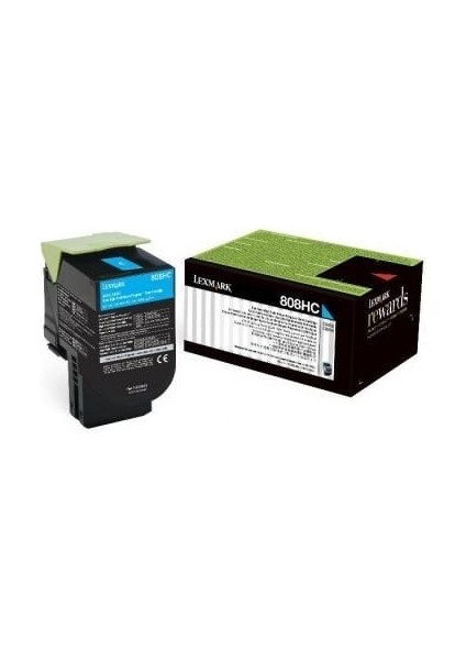 80C8HC0 (808HC) Mavi Cyan Orjinal Toner Yüksek Kapasite CX410 / CX510
