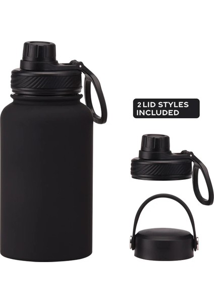 Tcherchı Taşınabilir Çift Katmanlı Vakum Yalıtımlı Bardak Paslanmaz Çelik Su Şişesi 2 Kapaklı Termal Şişeler Kahve Kupa Sıcak Soğuk Içecekler (Yurt Dışından)