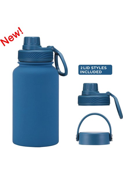 Tcherchı Taşınabilir Çift Katmanlı Vakum Yalıtımlı Bardak Paslanmaz Çelik Su Şişesi 2 Kapaklı Termal Şişeler Kahve Kupa Sıcak Soğuk Içecekler (Yurt Dışından)