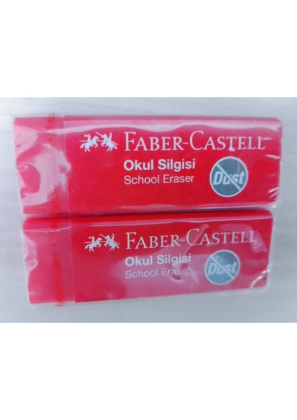 Faber Castell Büyük Boy Kırmızı Silgi 2 Adet fiyatları