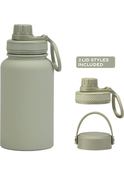 Tcherchı Taşınabilir Çift Katmanlı Vakum Yalıtımlı Bardak Paslanmaz Çelik Su Şişesi 2 Kapaklı Termal Şişeler Kahve Kupa Sıcak Soğuk Içecekler (Yurt Dışından)