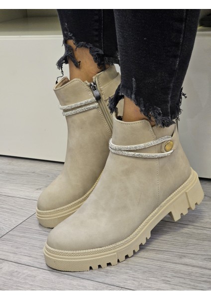 Taşlı Günlük Trend Fermuarlı Rahat Kadın Bot fiyatları