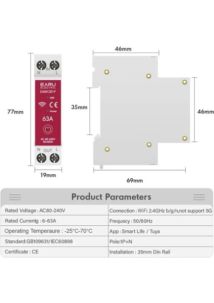 Tuya Wifi 63A Sigorta fırsatları