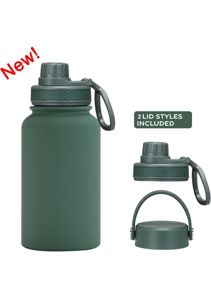 Tcherchı Taşınabilir Çift Katmanlı Vakum Yalıtımlı Bardak Paslanmaz Çelik Su Şişesi 2 Kapaklı Termal Şişeler Kahve Kupa Sıcak Soğuk Içecekler (Yurt Dışından)