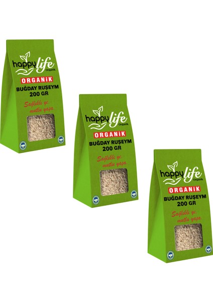 Happy Life Organik Buğday Ruşeym 200 gr x 3