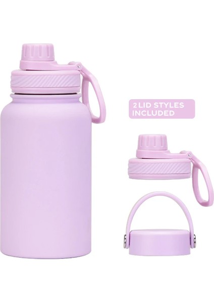 Tcherchı Taşınabilir Çift Katmanlı Vakum Yalıtımlı Bardak Paslanmaz Çelik Su Şişesi 2 Kapaklı Termal Şişeler Kahve Kupa Sıcak Soğuk Içecekler (Yurt Dışından)