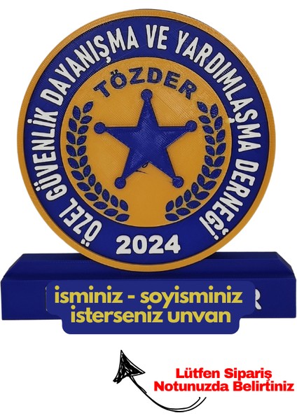 Tözder Logolu Masaüstü Isimlik