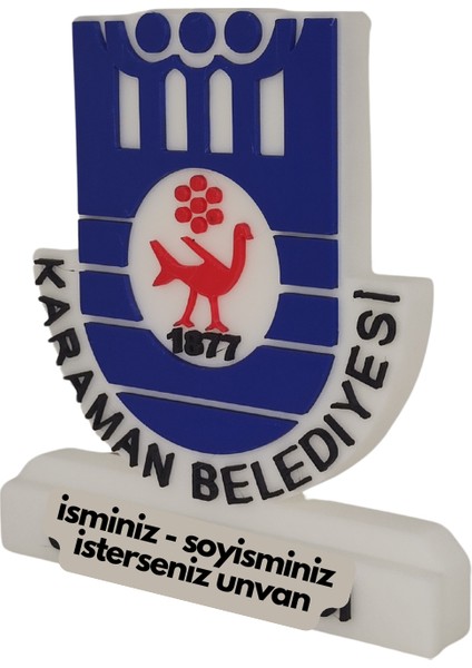 Karaman Belediyesi Logolu Masaüstü Isimlik