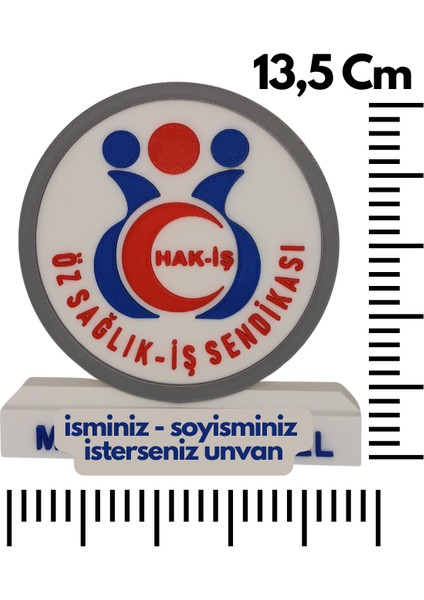 Hak-Iş Sağlık Logolu Masaüstü Isimlik fiyatları
