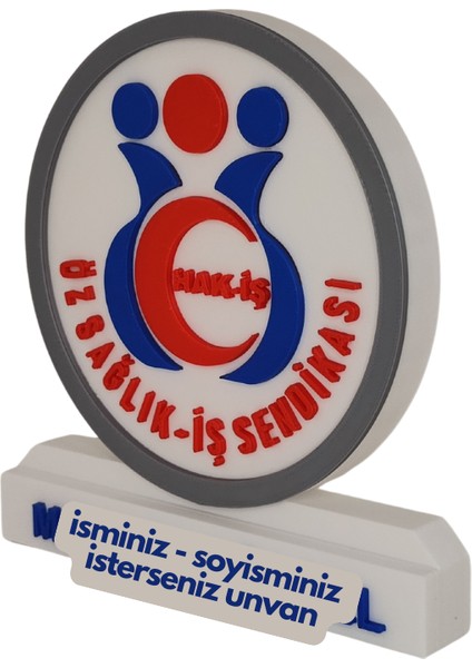 Hak-Iş Sağlık Logolu Masaüstü Isimlik fırsatları