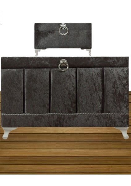 Sonem Sandık Gelin Damat Bohça Nişan Sandığı 2'li 0311