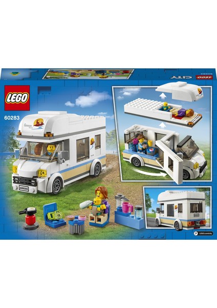 LEGO® City Tatilci Karavanı 60283 - 5 Yaş ve Üzeri Çocuklar için Yaratıcı Oyuncak Yapım Seti (190 Parça)