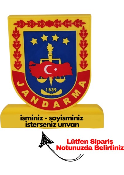 Jandarma Masaüstü Isimlik