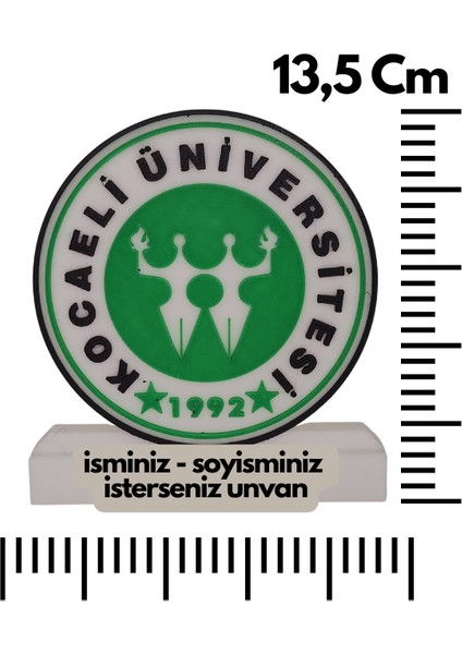 Kocaeli Üniversitesi Logolu Masaüstü Isimlik fiyatları