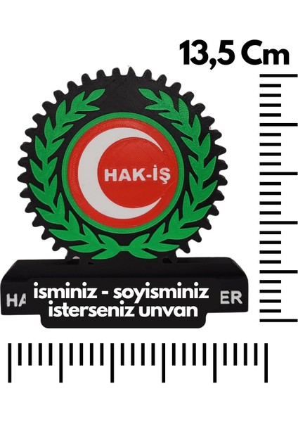 Hak-Iş Logolu Masaüstü Isimlik