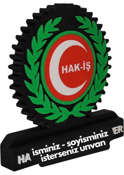 Hak-Iş Logolu Masaüstü Isimlik