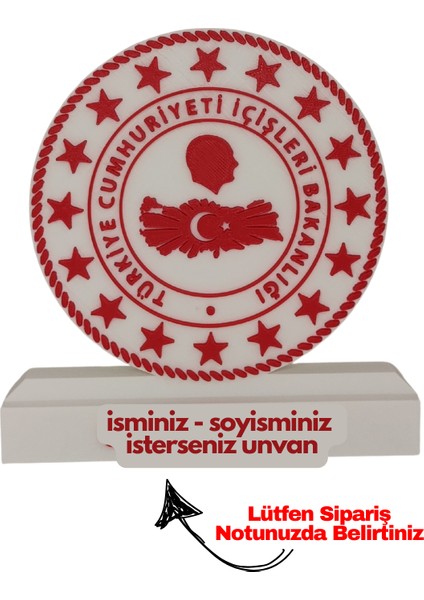 Iç Işleri Bakanlığı Logolu Masaüstü Isimlik