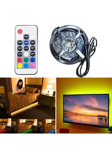 Tv Arkası Rgb LED Aydınlatma USB Bağlantılı 3 Metre