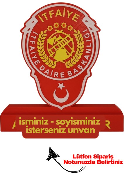 Itfaiye Logolu Masaüstü Isimlik