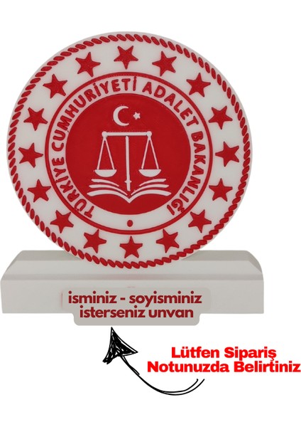 Adalet Bakanlığı Masaüstü Isimlik